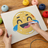 Punch Needle Emoji Rieur