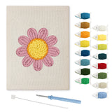 Punch Needle Marguerite Rose