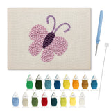 Punch Needle Papillon Mauve