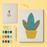 Punch Needle Plante en Pot Jaune