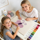 Punch Needle Papillon Mauve