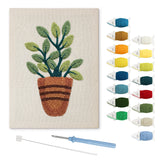 Punch Needle Plante Verte