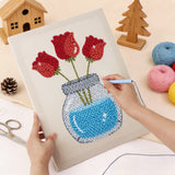Punch Needle Roses en Vase