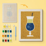 Punch Needle Cocktail Bleu