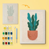 Punch Needle Plante Grasse Pot