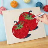 Punch Needle Tomates Rouges