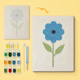 Punch Needle Fleur Bleue