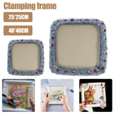 Cadre Punch Needle Carré en Bois