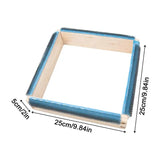 Cadre Punch Needle Carré en Bois