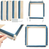 Cadre Punch Needle Carré en Bois