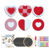 Kit Punch Needle - Dessous de Verre Coeur