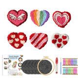 Kit Punch Needle - Dessous de Verre Coeur