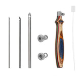 Set d'Aiguilles Punch Needle en Bois