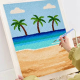 Kit Punch Needle - Plage aux Palmiers