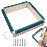 Cadre Punch Needle Carré en Bois