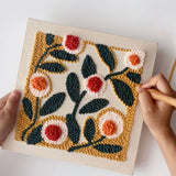 Kit Punch Needle Complet - Motif Floral