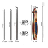 Set d'Aiguilles Punch Needle en Bois
