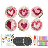 Kit Punch Needle - Dessous de Verre Coeur