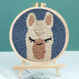 Punch Needle Renard Fleuri