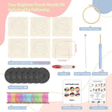 Kit Punch Needle - Dessous de Verre Coeur
