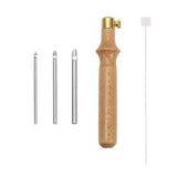 Set d'Aiguilles Punch Needle en Bois