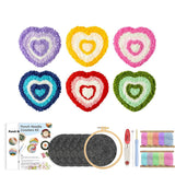 Kit Punch Needle - Dessous de Verre Coeur