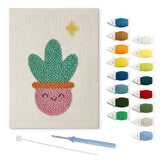 Punch Needle Cactus Rose