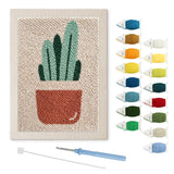 Punch Needle Cactus Pot Rond