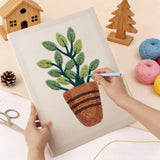 Punch Needle Plante Verte