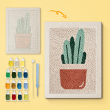 Punch Needle Cactus Pot Rond