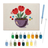 Punch Needle Tulipes en Pot