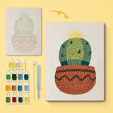 Punch Needle Cactus Boule Fleuri