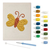 Punch Needle Papillon Jaune