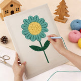 Punch Needle Fleur Turquoise