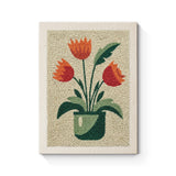 Punch Needle Tulipes Oranges