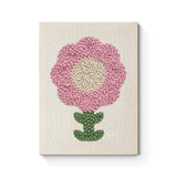 Punch Needle Fleur Rose Ronde