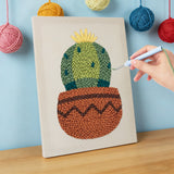 Punch Needle Cactus Boule Fleuri