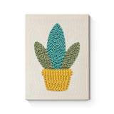 Punch Needle Plante en Pot Jaune