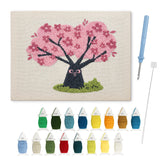 Punch Needle Cerisier en Fleurs