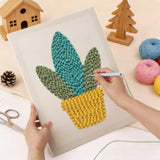 Punch Needle Plante en Pot Jaune