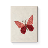 Punch Needle Papillon Rose Rouge