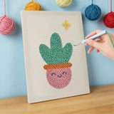 Punch Needle Cactus Rose