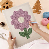 Punch Needle Fleur Violette