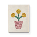 Punch Needle Fleurs Jaunes