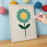 Punch Needle Fleur Turquoise
