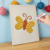 Punch Needle Papillon Jaune