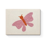 Punch Needle Papillon Rose et Orange