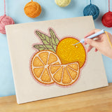 Punch Needle Oranges Coupées