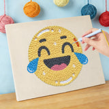 Punch Needle Emoji Rieur