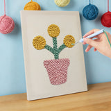 Punch Needle Fleurs Jaunes